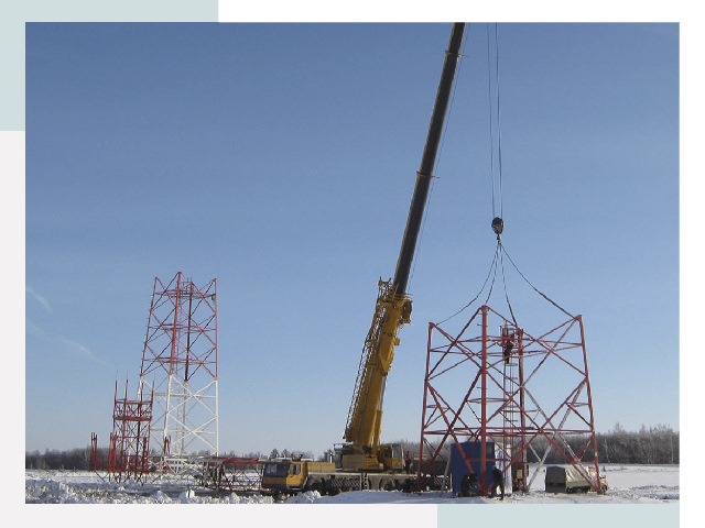 Монтаж вышек связи в Магадане