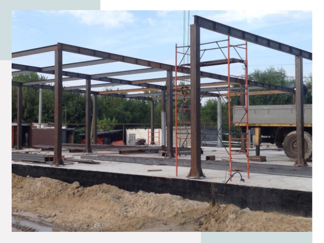 Фундамент для ангаров в Магадане